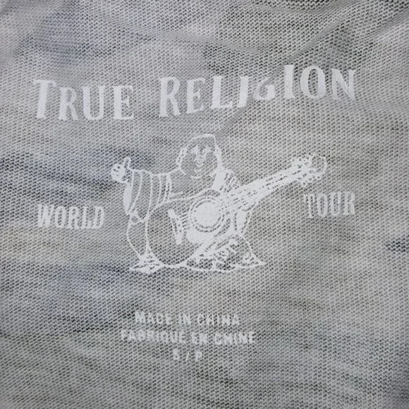 True Religion Victorious Green Camo V-Neck T-Shirt - Picture 6 of 7